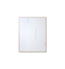 Framed Relief Art Panel White A Medium