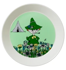 Moomin bord 19 cm Snusmumriken groen