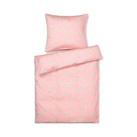 Sengesett sangfugl 80 x 100 cm, babyrosa