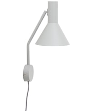 Lyss Vegglampe Matt Lysegrå