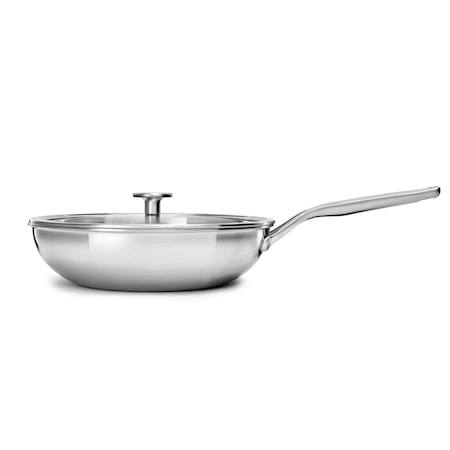 Multi-Ply Stainless Steel Wok med lock 28cm / 3.57L Uncoated