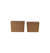 Boîtes de conservation naturel/marron lot de 2 34x40 cm
