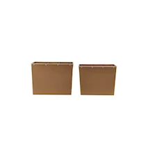 Scatole portaoggetti 2pz Box 2 34x40 cm - nature/marrone