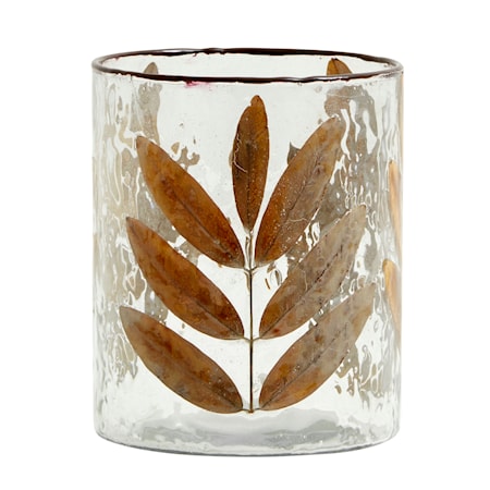 Leaves Vas/Ljuslykta Glas Medium