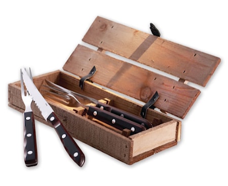 Old Farmer Classic Steak Cutlery 2+2 pieces Stainless Steel/Rosewood
