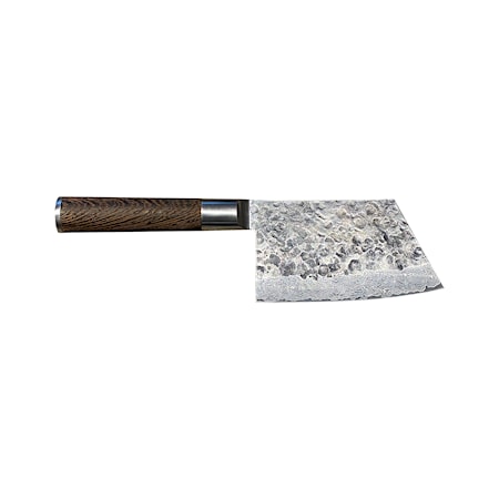 Kuro Sakata, couteau hachoir 14 cm lame 67 couches d'acier damassé dans une boîte en bois