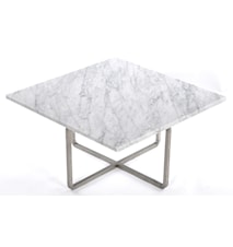 Ninety soffbord - Carrara/stomme rostfritt stål