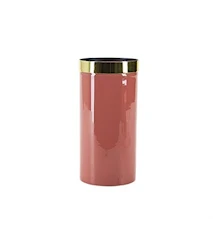 Vase with Golden Edge Pink 20x10 cm