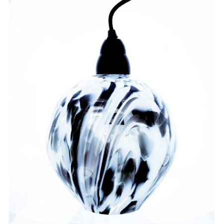 Zebra Lampa 22 cm Glas