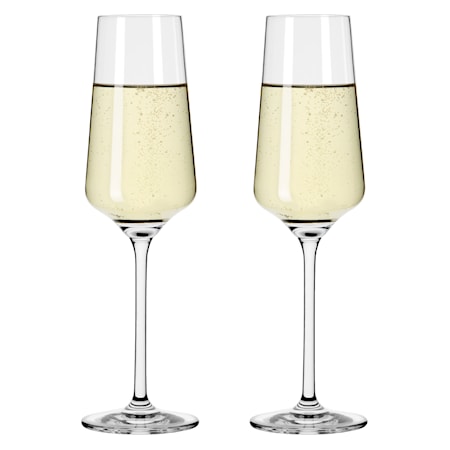 Lichtweiss Champagneglas 2-p
