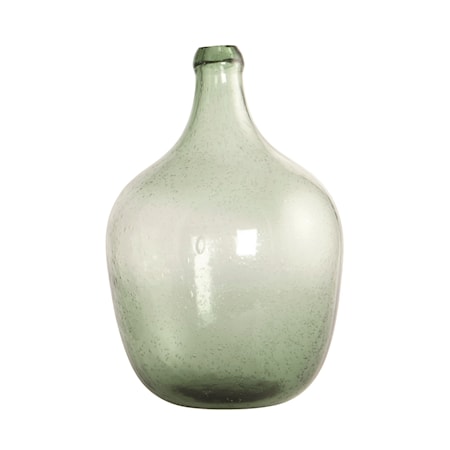 Rec Glasflaska Ø19,5×30 cm Glas Ljusgrön