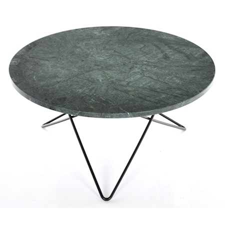 O table soffbord - green indigo marmor/svart
