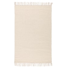 Malla Teppich 80 × 200 cm Natur Weiß