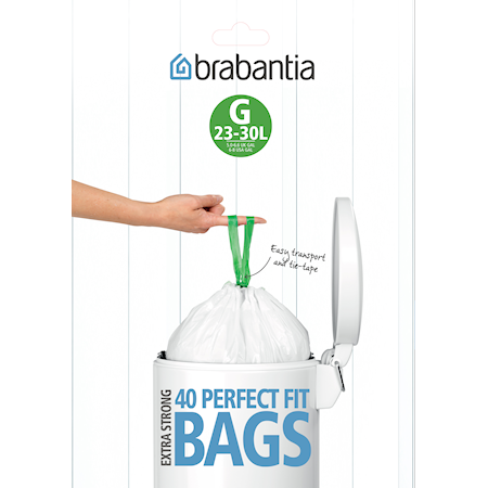 Sacs poubelle H 40/50/60 L [Dispenser Pack avec 30 sacs] White