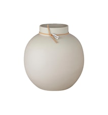 Vase Steinzeug Rund beige 22 cm
