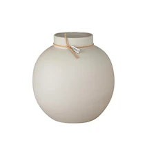 Vase grès rond beige 22 cm