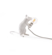 Mouse Lamp Sittandes Vit