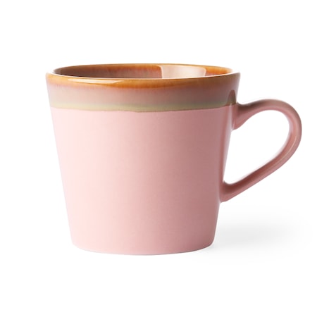Ceramic 70's Cappuccino Kopp Pink