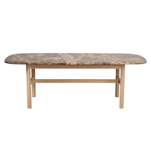 Hammond Soffbord 135x62 cm Ek/Marmor Vitpigment/Brun