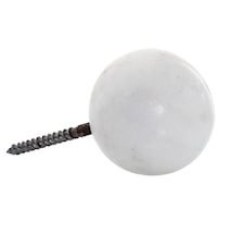 Knopfgriff Marmor - Weiß 4 cm
