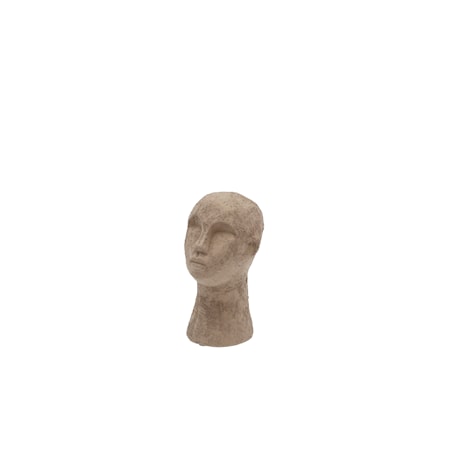 Talvik Figur Huvud 15 cm Gråbrun
