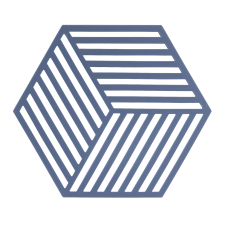 Bordunderlag Denim Hexagon