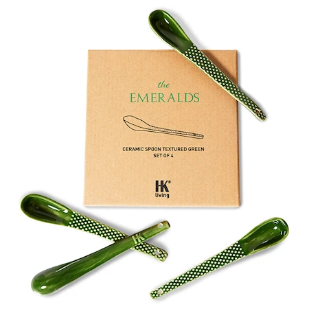 Emeralds Lusikka 4-pakkaus 15,2 cm Keramiikka Vihreä