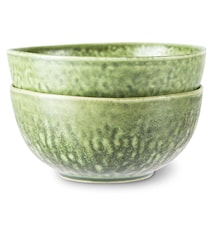 Emeralds skål 2-pakning 16,2 cm keramikk grønn