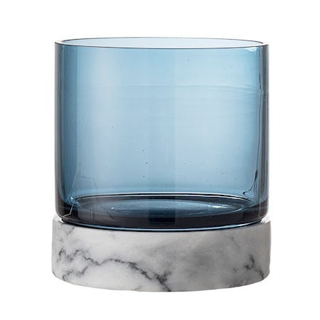 Ljuslykta Blå Glas 12 cm