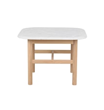 Hammond Soffbord 62x62 cm Ek/Marmor Vitpigment/Vit