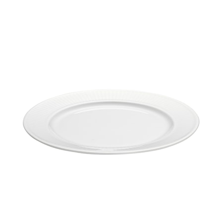 Plissé tallerken flat hvit, Ø 20 cm