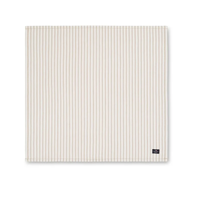 Icons Cotton Herringbone Servett Beige/Vit 50x50cm