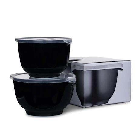 Bowl set Margrethe with lids 2-pc Black