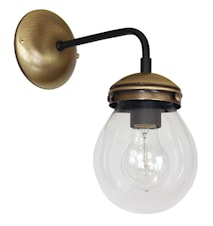 Hydro Vägglampa Oxid/svart/klarglas