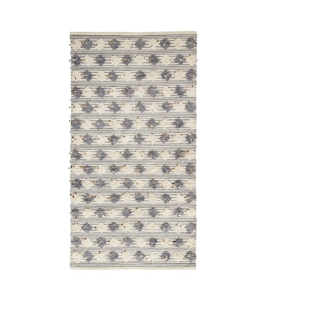 Carpet 170x90 cm Grey/Off white