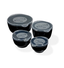 Set of 4 black Margrethe Bowls