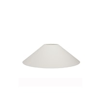 Basic Flat Lampeskærm Ø42 cm Linned Hvid