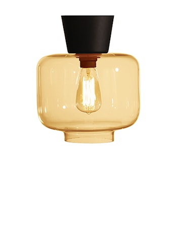 Globen Lighting Taglampe Ritz Amber / Sort