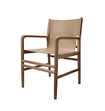 Faro Karmstol Teak/Skinn Natur