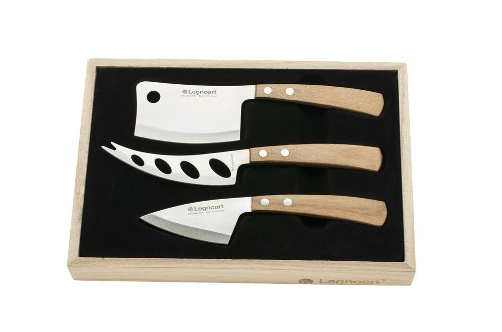 brandani cheese knife set with block