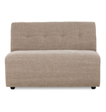 Vint couch: element midtdel 1,5-sete linen blend, taupe