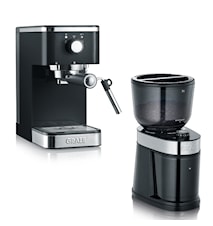 Salita Manuell Espressomaskine og Kaffekværn Sæt