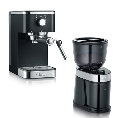 Salita Manuell Espressomaskine og Kaffekværn Sæt