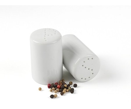Salt & pepper shakers in white porcelain 6cm