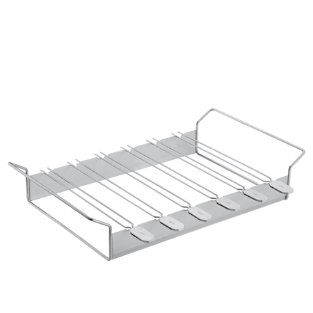 Grillspyd med holder 6 stk 18/10 stål