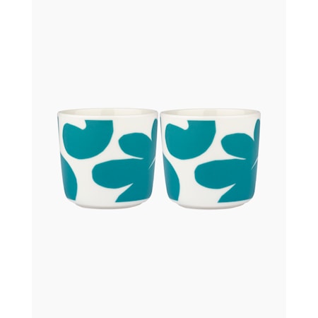 Oiva / Leikko Kaffekop 2 Dl 2-pak Hvid/Teal