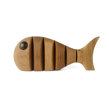 The Wood Fish Mega Trædekoration 44 cm Eg
