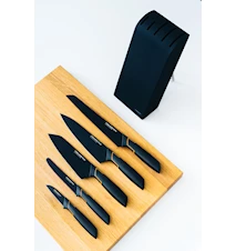 Edge Knife Set with Knife Block Black