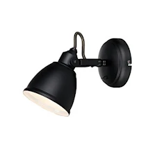 Fjällbacka Vegglampe Matt Svart