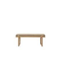 Minimal Dagbänk 115x40 cm Läder Beige